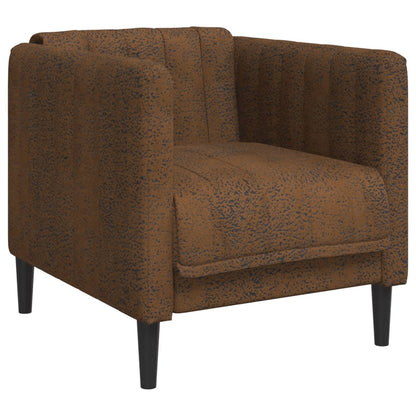 Poltrona Marrone in Similpelle Scamosciata | homemem39