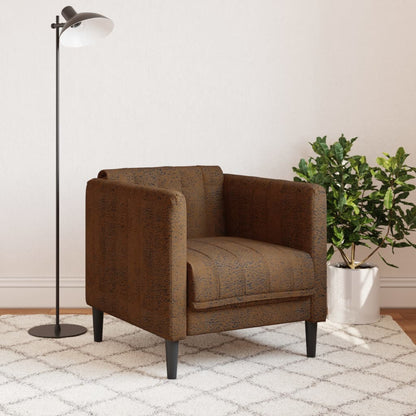 Poltrona Marrone in Similpelle Scamosciata | homemem39