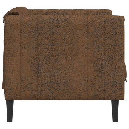 Poltrona Marrone in Similpelle Scamosciata | homemem39