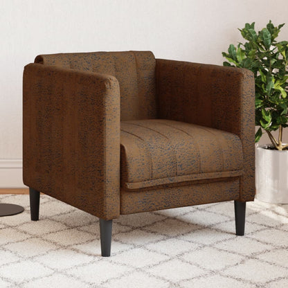 Poltrona Marrone in Similpelle Scamosciata | homemem39