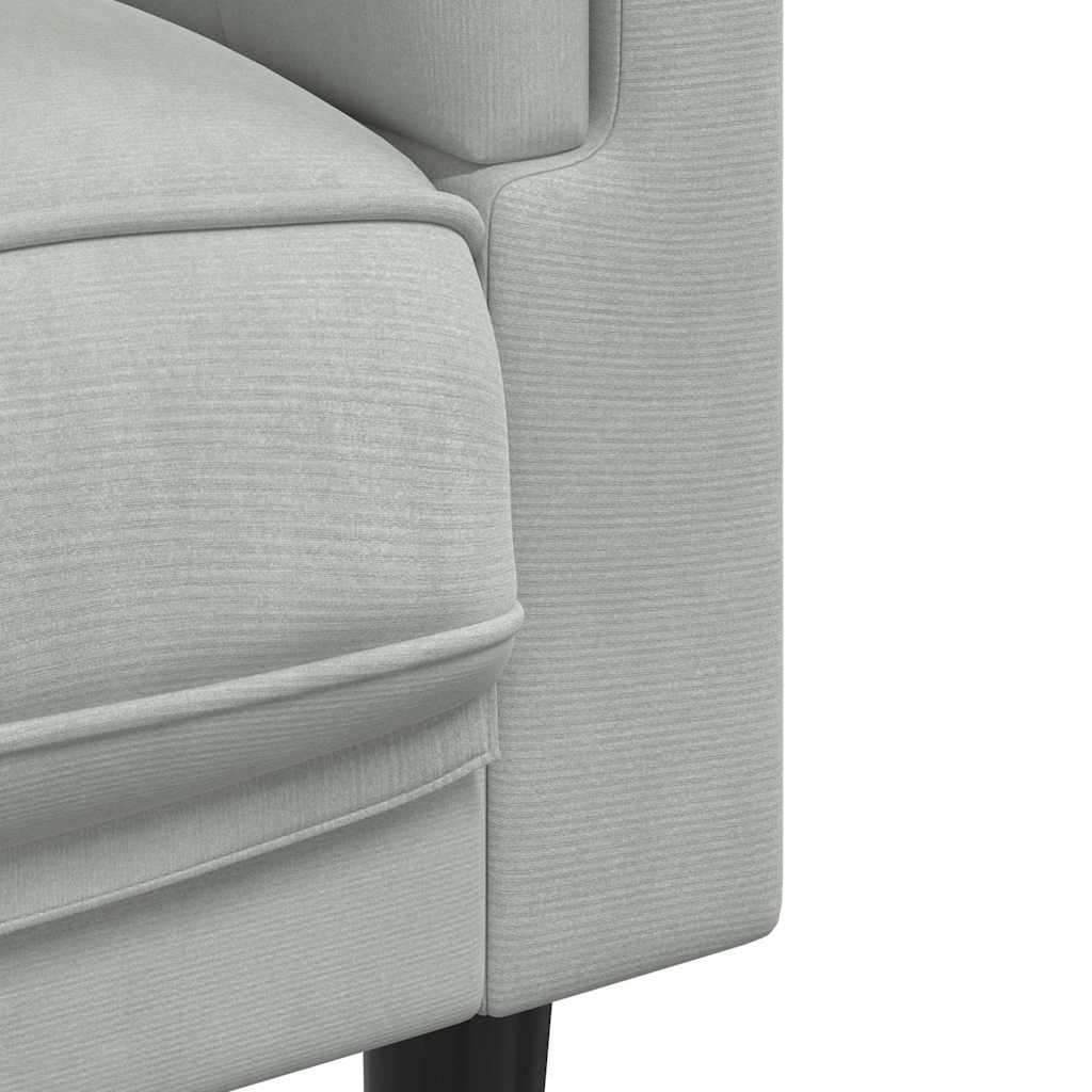 Poltrona con Cuscino Grigio Chiaro in Velluto | homemem39