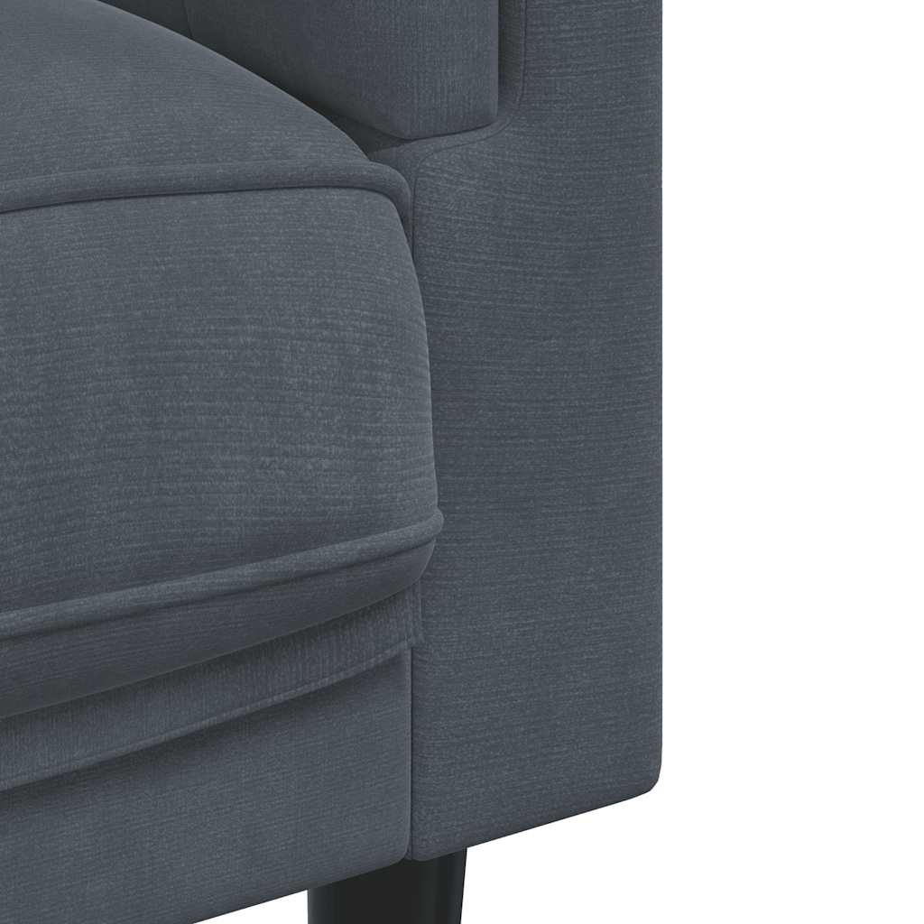 Poltrona con Cuscino Grigio Scuro in Velluto | homemem39