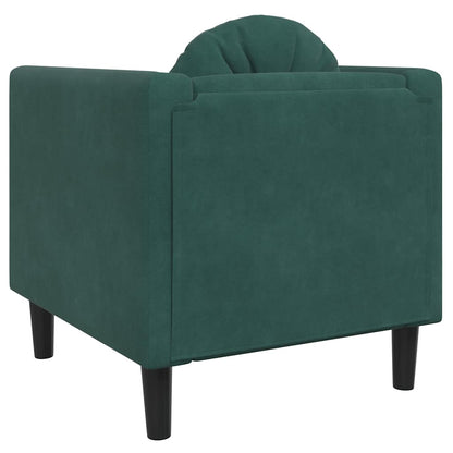 Poltrona con Cuscino Verde Scuro in Velluto - homemem39