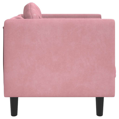 Poltrona con Cuscino Rosa in Velluto | homemem39