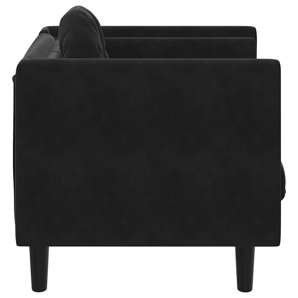 Poltrona con Cuscino Nero in Velluto | homemem39