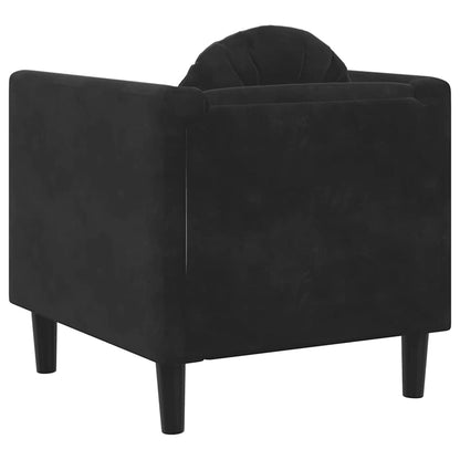 Poltrona con Cuscino Nero in Velluto | homemem39