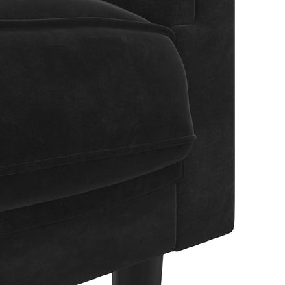 Poltrona con Cuscino Nero in Velluto | homemem39