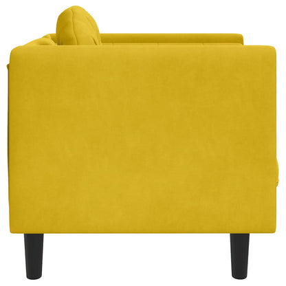 Poltrona con Cuscino Giallo in Velluto | homemem39