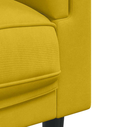 Poltrona con Cuscino Giallo in Velluto | homemem39