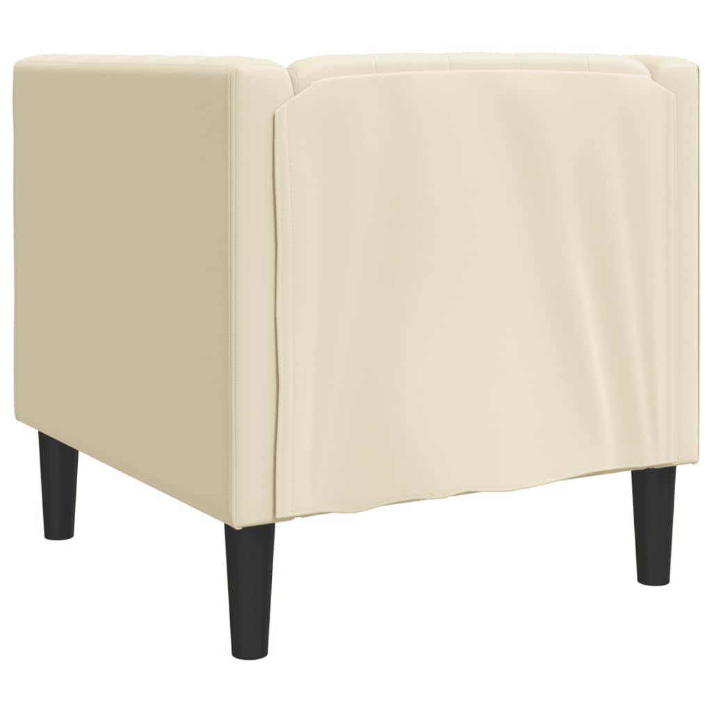 Poltrona Chesterfield Crema in Ecopelle - homemem39