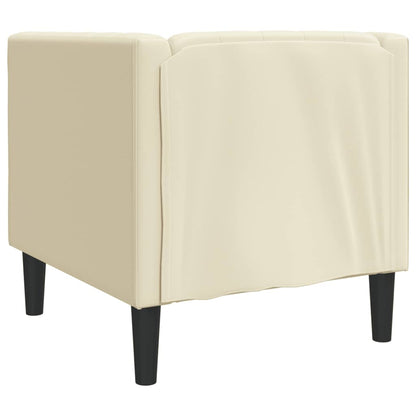 Poltrona Chesterfield Crema in Ecopelle - homemem39