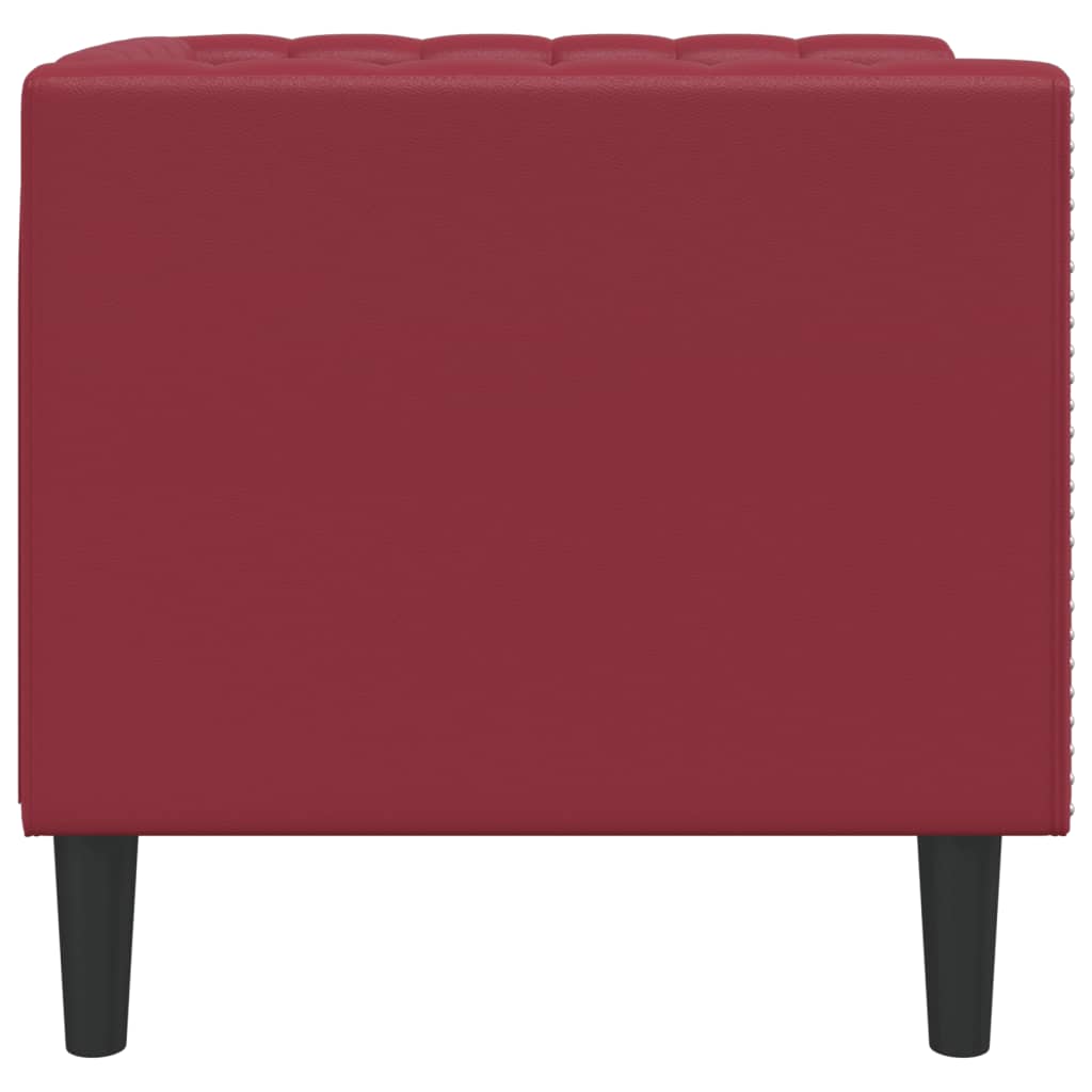 Poltrona Chesterfield Rosso Vino in Similpelle | homemem39