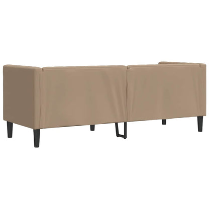 Poltrona Chesterfield a 3 Posti Cappuccino in Similpelle - homemem39