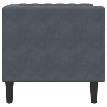 Poltrona Chesterfield Grigio Scuro in Velluto | homemem39