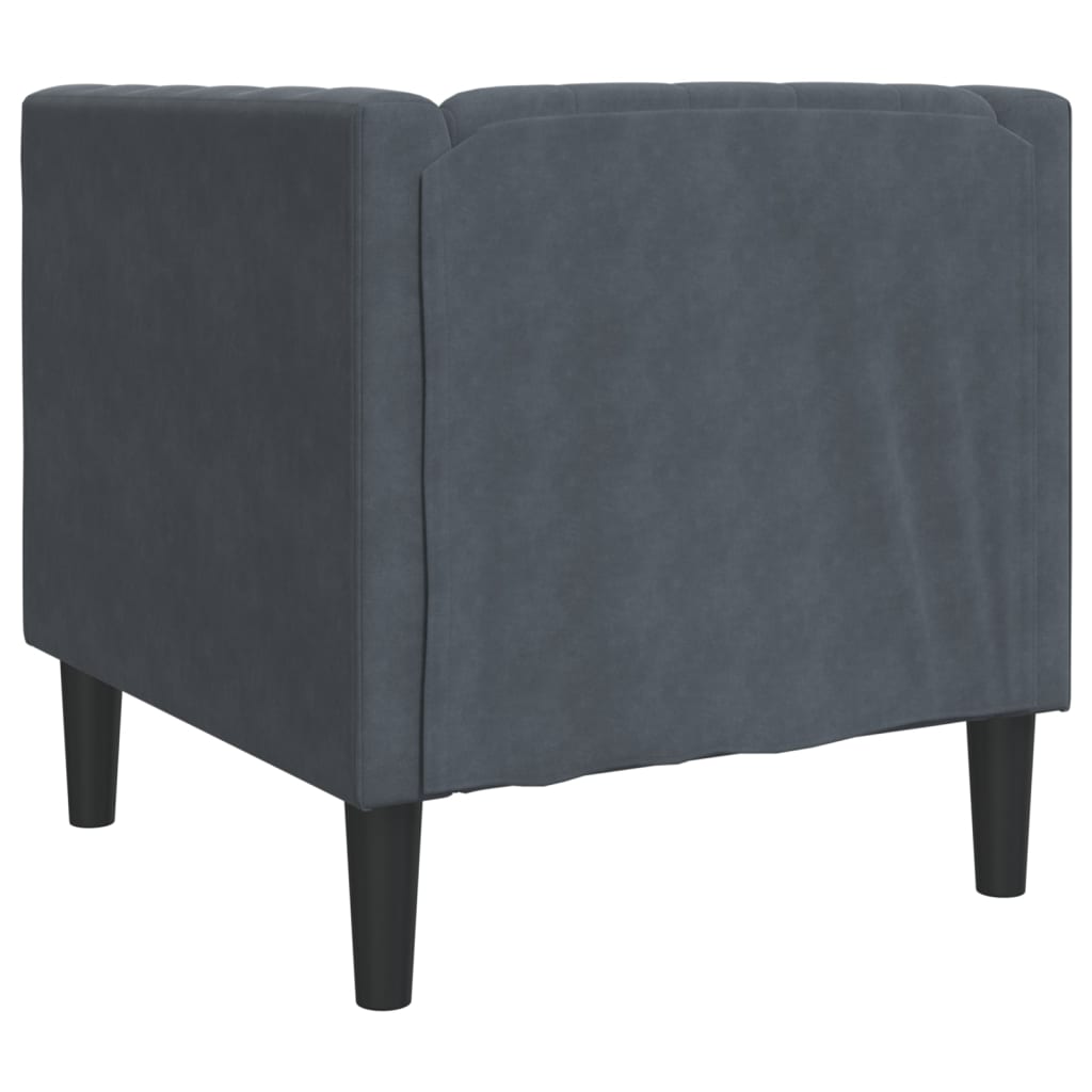 Poltrona Chesterfield Grigio Scuro in Velluto | homemem39