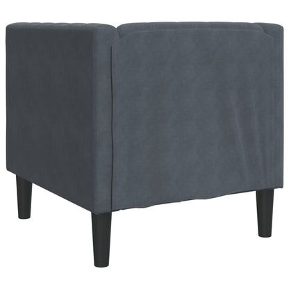 Poltrona Chesterfield Grigio Scuro in Velluto | homemem39