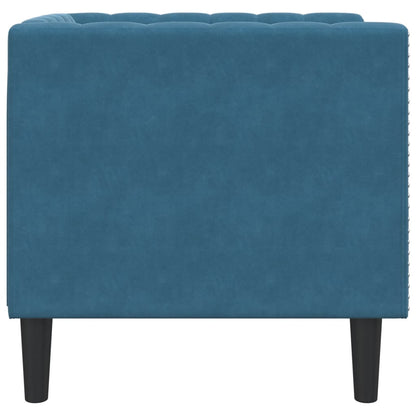 Poltrona Chesterfield Blu in Velluto - homemem39