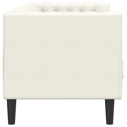 Divano Chesterfield con Rinforzi 3 Posti Crema in Velluto - homemem39