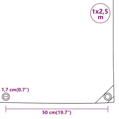 Telone Nero 1x2,5 m 650 g/m² | homemem39