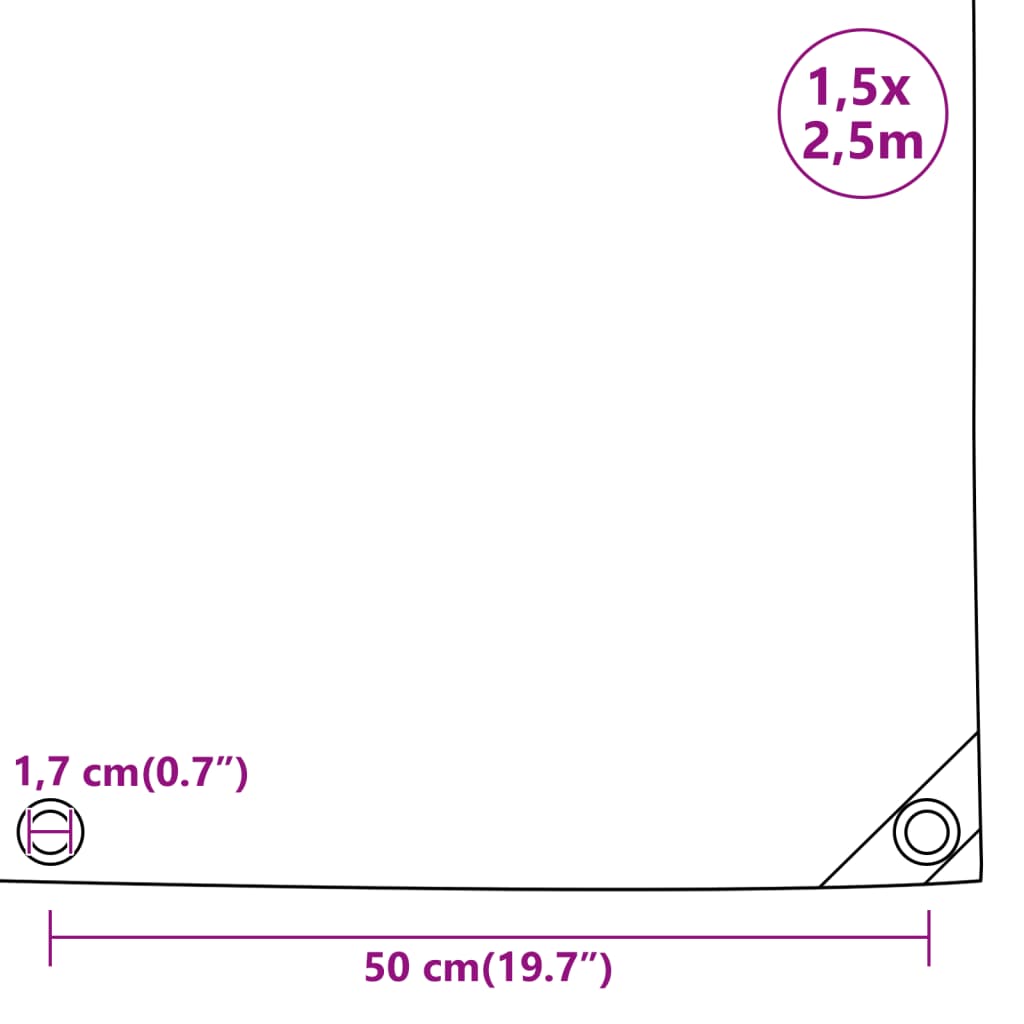 Telone Nero 1,5x2,5 m 650 g/m² | homemem39