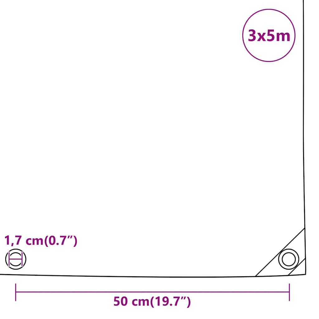 Telone Antracite 3x5 m 650 g/m² | homemem39
