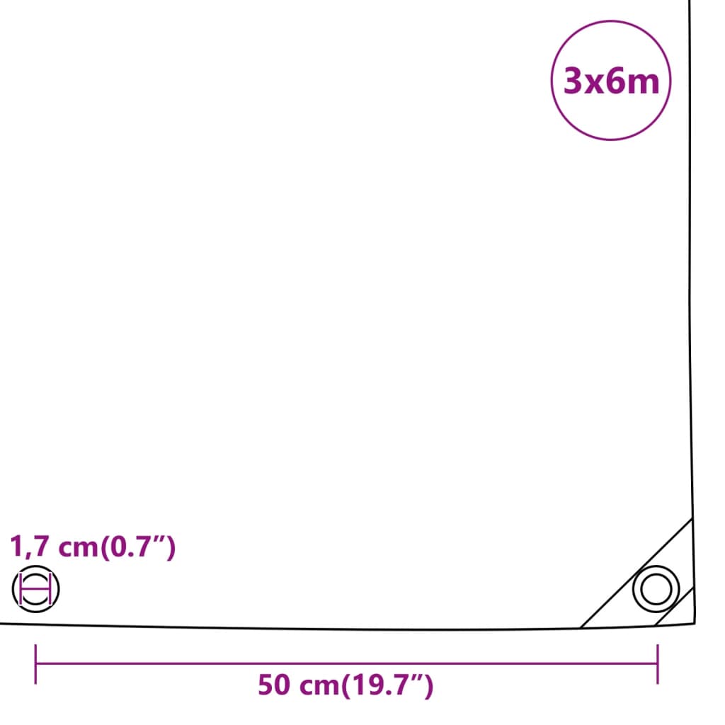 Telone Antracite 3x6 m 650 g/m² | homemem39