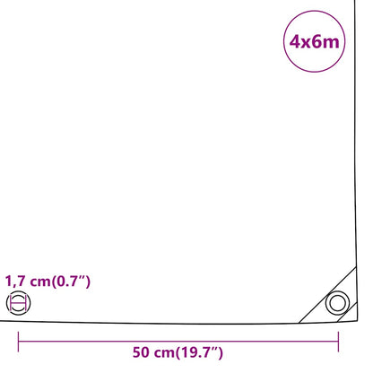 Telone Antracite 4x6 m 650 g/m² | homemem39