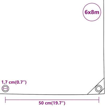 Telone Antracite 6x8 m 650 g/m² | homemem39