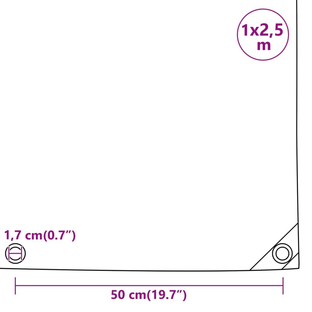 Telone Antracite 1x2,5 m 650 g/m² | homemem39