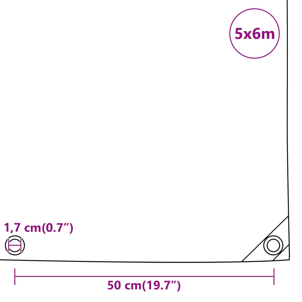 Telone Antracite 5x6 m 650 g/m² | homemem39