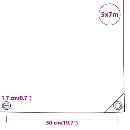 Telone Antracite 5x7 m 650 g/m² | homemem39