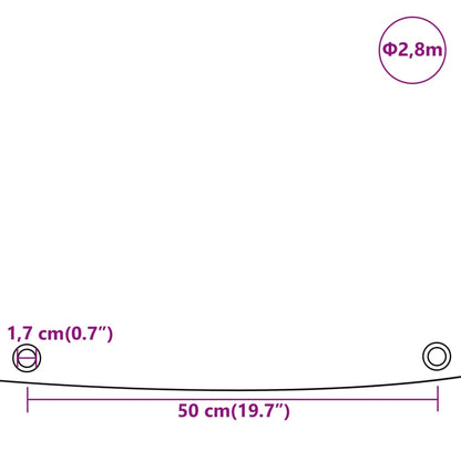 Telone Grigio Ø 2,8 m 650 g/m² | homemem39