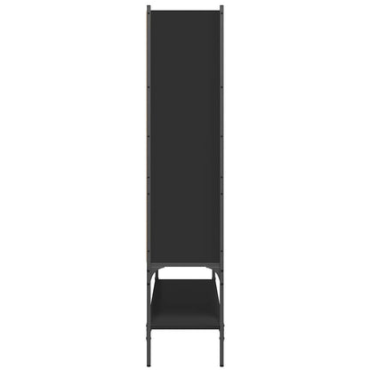 Libreria Nera 102x30x141,5 cm in Legno Multistrato
