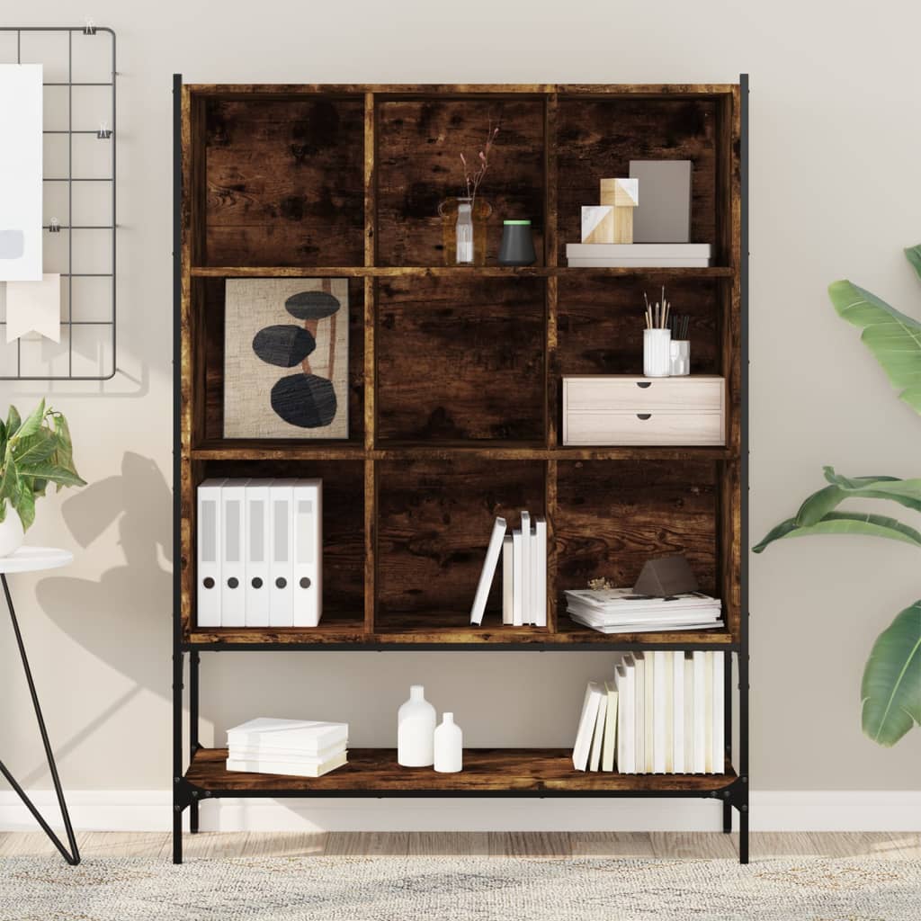 Libreria Rovere Fumo 102x30x141,5 cm in Legno Multistrato | homemem39