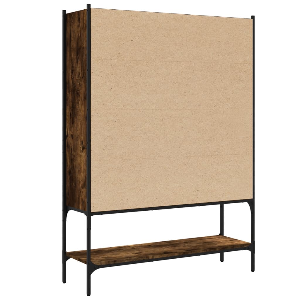 Libreria Rovere Fumo 102x30x141,5 cm in Legno Multistrato