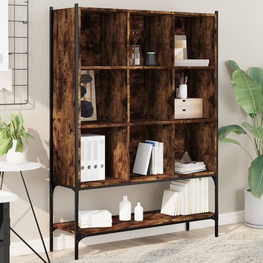 Libreria Rovere Fumo 102x30x141,5 cm in Legno Multistrato | homemem39