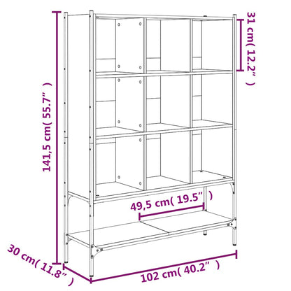 Libreria Rovere Marrone 102x30x141,5 cm in Legno Multistrato