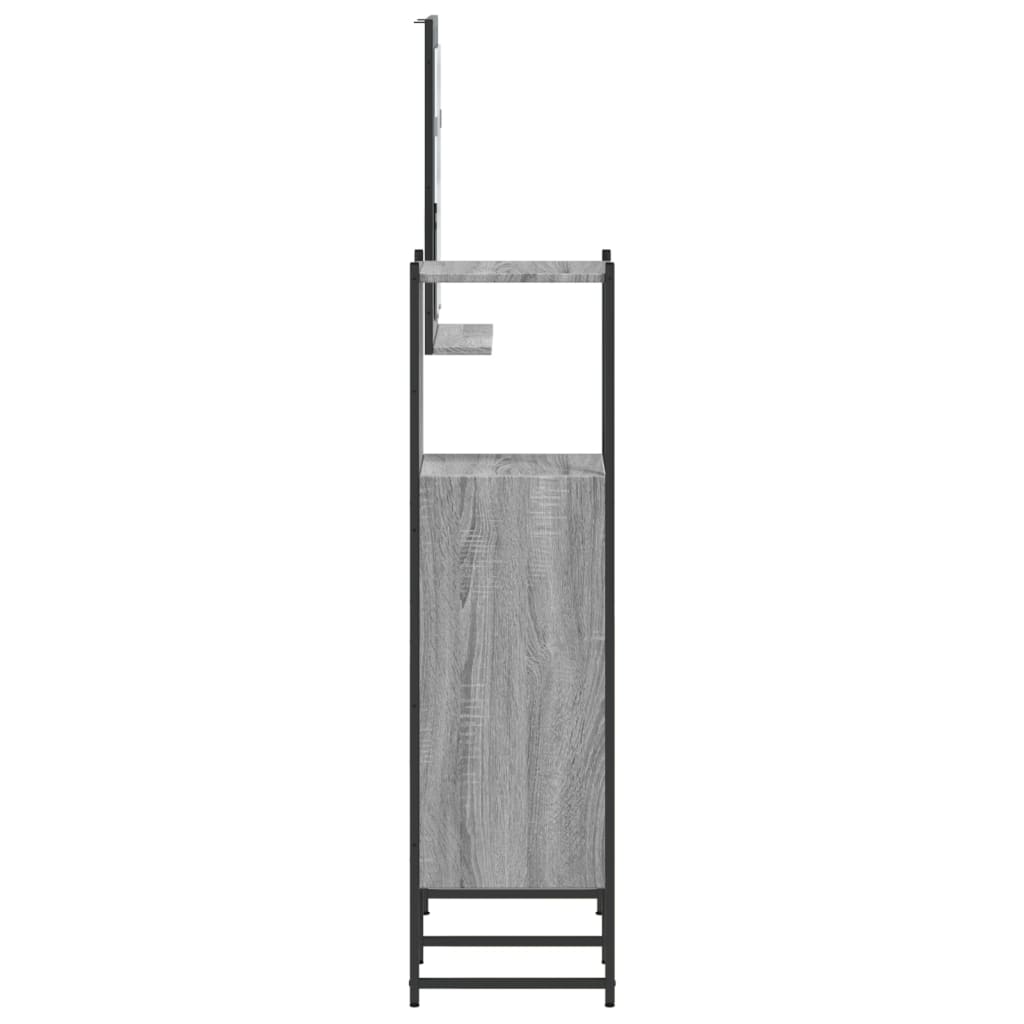 Set Mobili da Bagno 3 pz Grigio Sonoma in Legno Multistrato | homemem39