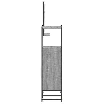 Set Mobili da Bagno 3 pz Grigio Sonoma in Legno Multistrato | homemem39