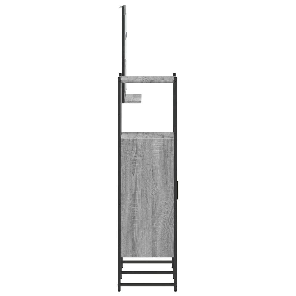 Set Mobili da Bagno 3 pz Grigio Sonoma in Legno Multistrato | homemem39
