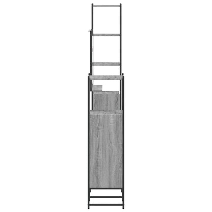 Set Mobili da Bagno 4 pz Grigio Sonoma in Legno Multistrato | homemem39