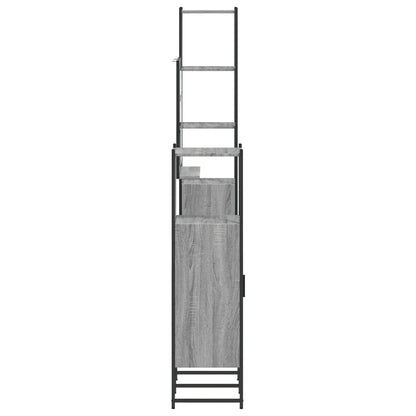 Set Mobili da Bagno 4 pz Grigio Sonoma in Legno Multistrato | homemem39