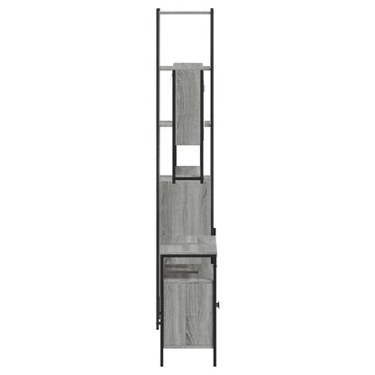 Set Mobili da Bagno 3 pz Grigio Sonoma in Legno Multistrato | homemem39