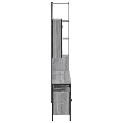 Set Mobili da Bagno 4 pz Grigio Sonoma in Legno Multistrato | homemem39