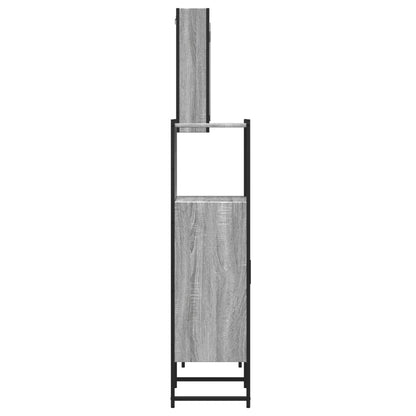 Set Mobili da Bagno 3 pz Grigio Sonoma in Legno Multistrato