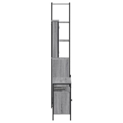 Set Mobili da Bagno 3 pz Grigio Sonoma in Legno Multistrato | homemem39