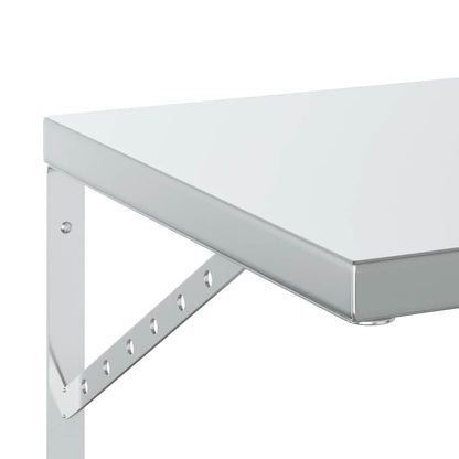 Mensole a Muro 2 pz 100x40 cm Argento in Acciaio Inossidabile | homemem39