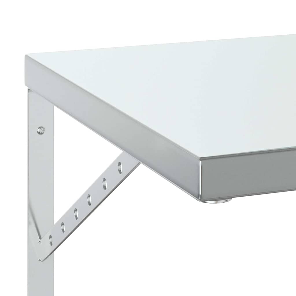 Mensole a Muro 2 pz 75x40 cm Argento in Acciaio Inossidabile | homemem39