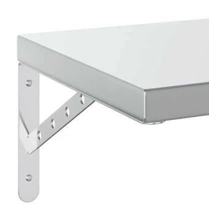 Mensole a Muro 2 pz 75x30 cm Argento in Acciaio Inossidabile | homemem39