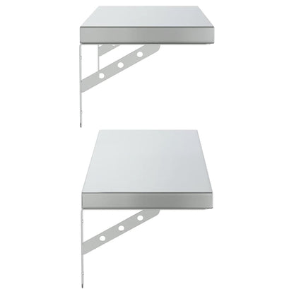 Mensole a Muro 2 pz 75x23,5 cm Argento in Acciaio Inossidabile | homemem39